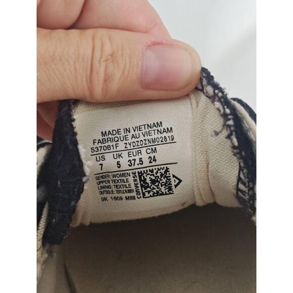 Chuck Taylor All Star Shoreline Slip-On Sneaker Black White‎ Size 7 - Picture 8 of 8